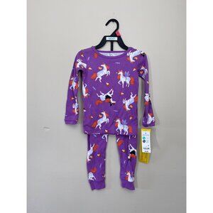 NWOT Carter's Girls 2T Halloween Unicorn Purple Two-Piece Pajamas PJs Outfit